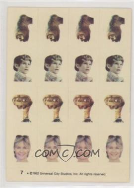 1982 Topps E.T. The Extra Terrestrial in His Adventure on Earth - Stickers #7 - 4x4 Sticker Sheet