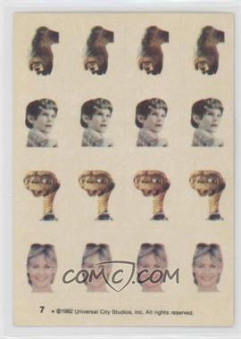 1982 Topps E.T. The Extra Terrestrial in His Adventure on Earth - Stickers #7 - 4x4 Sticker Sheet