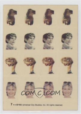 1982 Topps E.T. The Extra Terrestrial in His Adventure on Earth - Stickers #7 - 4x4 Sticker Sheet