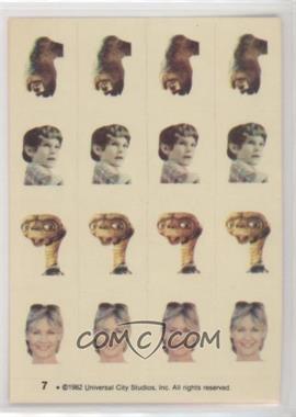 1982 Topps E.T. The Extra Terrestrial in His Adventure on Earth - Stickers #7 - 4x4 Sticker Sheet