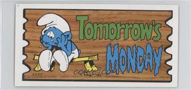 1982 Topps Smurf SuperCards - [Base] #29 - Tomorrow's Monday