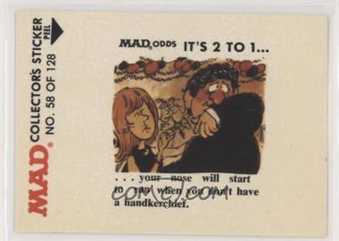 1983 Fleer Mad Stickers - [Base] #58 - It's 2 to 1