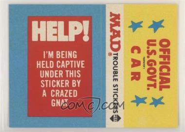 1983 Fleer Mad Stickers - Trouble Stickers #_NoN - Help! I'm being held captive...