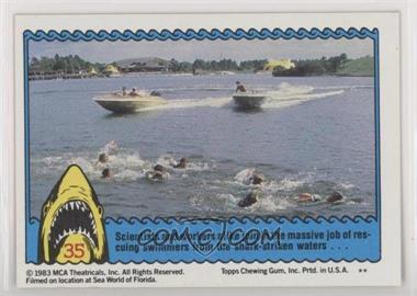 1983 Topps Jaws 3-D - [Base] #35 - The Tunnel In Turmoil!