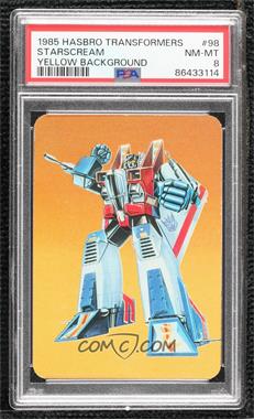 1985 Hasbro Transformers - [Base] #98.2 - Starscream (Yellow) [PSA 8 NM‑MT]