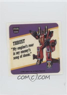 1985 Hasbro Transformers Stickers - [Base] #_THRU - Thrust