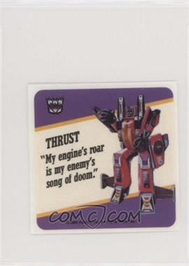 1985 Hasbro Transformers Stickers - [Base] #_THRU - Thrust