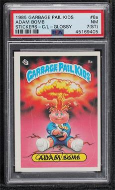 1985 Topps Garbage Pail Kids Series 1 - [Base] #8a.2 - Adam Bomb (Checklist Back) [PSA 7 NM (ST)]