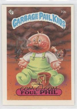 1985 Topps Garbage Pail Kids Series 2 - [Base] #70b.1 - Foul Phil (Jolted Joe Puzzle Back)