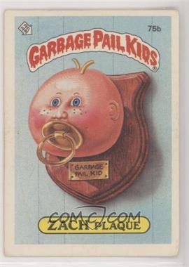 1985 Topps Garbage Pail Kids Series 2 - [Base] #75b.1 - Zach Plaque (Jolted Joe Puzzle Back)