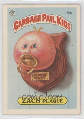 1985 Topps Garbage Pail Kids Series 2 - [Base] #75b.1 - Zach Plaque (Jolted Joe Puzzle Back)