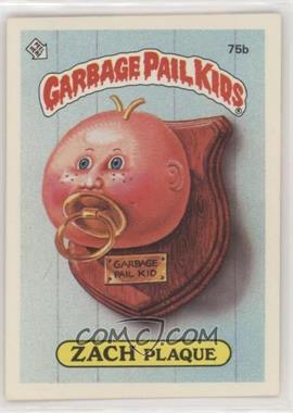 1985 Topps Garbage Pail Kids Series 2 - [Base] #75b.1 - Zach Plaque (Jolted Joe Puzzle Back)