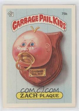 1985 Topps Garbage Pail Kids Series 2 - [Base] #75b.1 - Zach Plaque (Jolted Joe Puzzle Back)