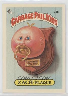 1985 Topps Garbage Pail Kids Series 2 - [Base] #75b.1 - Zach Plaque (Jolted Joe Puzzle Back)