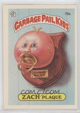 1985 Topps Garbage Pail Kids Series 2 - [Base] #75b.1 - Zach Plaque (Jolted Joe Puzzle Back)