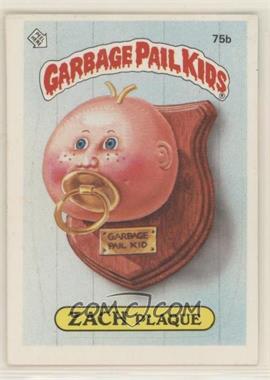 1985 Topps Garbage Pail Kids Series 2 - [Base] #75b.1 - Zach Plaque (Jolted Joe Puzzle Back)