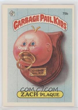 1985 Topps Garbage Pail Kids Series 2 - [Base] #75b.1 - Zach Plaque (Jolted Joe Puzzle Back)