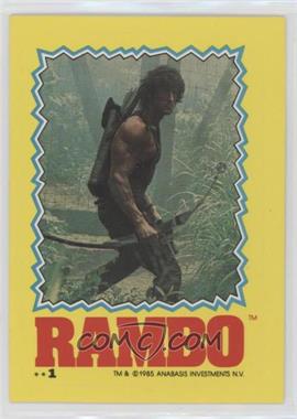 1985 Topps Rambo: First Blood Part II - Stickers #1 - Rambo