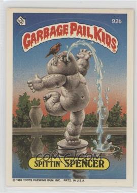 1986 Topps Garbage Pail Kids Series 3 - [Base] #92b.1 - Spittin' Spencer (Copyright on Front)