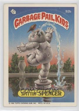 1986 Topps Garbage Pail Kids Series 3 - [Base] #92b.1 - Spittin' Spencer (Copyright on Front)
