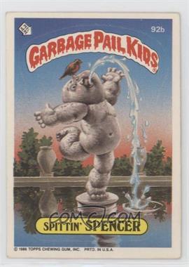 1986 Topps Garbage Pail Kids Series 3 - [Base] #92b.1 - Spittin' Spencer (Copyright on Front)