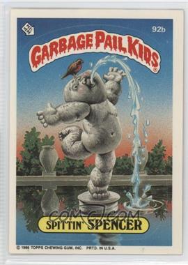 1986 Topps Garbage Pail Kids Series 3 - [Base] #92b.1 - Spittin' Spencer (Copyright on Front)