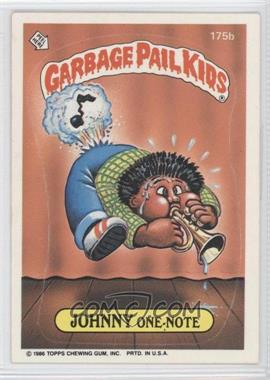1986 Topps Garbage Pail Kids Series 5 - [Base] #175b.2 - Johnny One-note (window puzzle back)