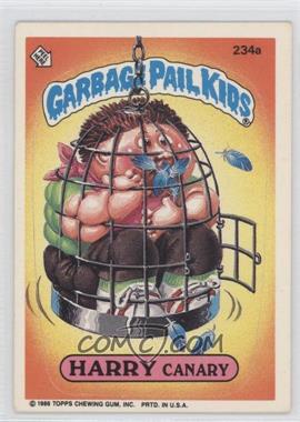 1986 Topps Garbage Pail Kids Series 6 - [Base] #234a - Harry Canary