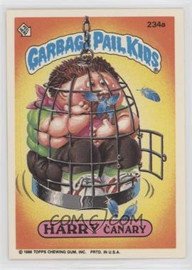 1986 Topps Garbage Pail Kids Series 6 - [Base] #234a - Harry Canary