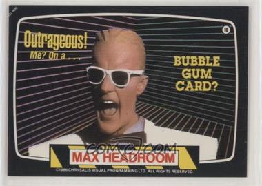 1986 Topps Max Headroom Stickers - [Base] #10 - Max Headroom