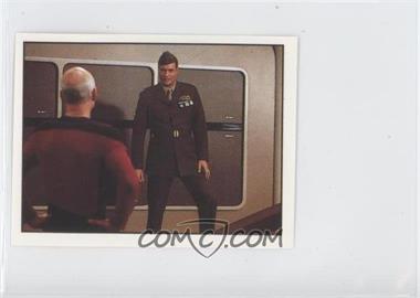 1987 Panini Star Trek The Next Generation Stickers - [Base] #13 - Picard with Q, in 20th Century military uniform