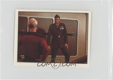 1987 Panini Star Trek The Next Generation Stickers - [Base] #13 - Picard with Q, in 20th Century military uniform