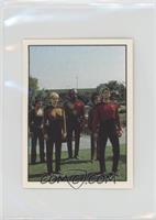Tasha Yar, Deanna Troi, Lt. Commander Worf, Wesley Crusher, Commander William R…