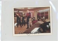 Lt. Commander Worf, Tasha Yar, Jean-Luc Picard, Geordi LaForge, Commander Willi…