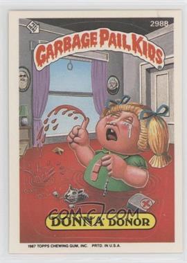 1987 Topps Garbage Pail Kids Series 8 - [Base] #298b.2 - Donna Donor (Top Right Puzzle Back)