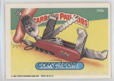 1987 Topps Garbage Pail Kids Series 9 - [Base] #358a - Mac The Knife