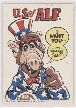 1987 Zoot U.S. of Alf Stickers - [Base] #_CH - Checklist - 1st Series