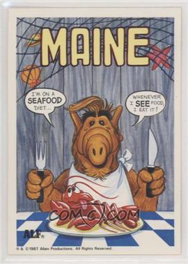 1987 Zoot U.S. of Alf Stickers - [Base] #19 - Maine [Good to VG‑EX]