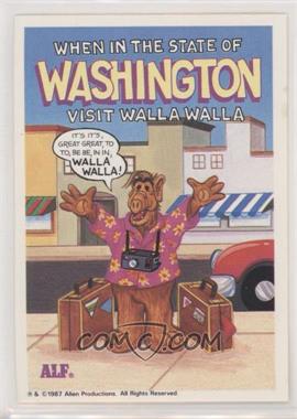 1987 Zoot U.S. of Alf Stickers - [Base] #47 - Washington