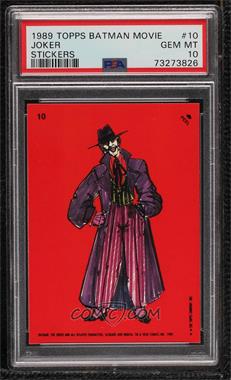 1989 Topps Batman - Stickers #10 - The Joker [PSA 10 GEM MT]