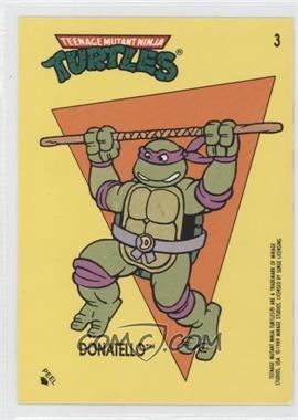 1989 Topps Teenage Mutant Ninja Turtles - Stickers #3 - Donatello