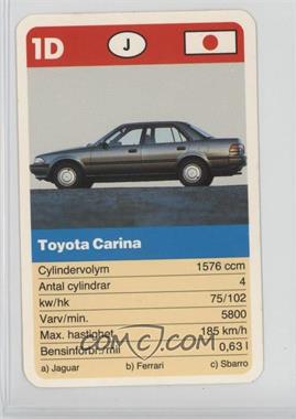 1990 ACE Super-Trumf Cars - [Base] #1D - Toyota Carina