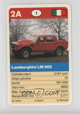 1990 ACE Super-Trumf Cars - [Base] #2A - Lamborghini LM 002