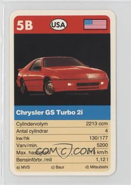 1990 ACE Super-Trumf Cars - [Base] #5B - Chrysler GS Turbo 2i