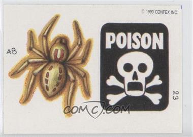 1990 Confex/Fun Stuff Nasty Tricks - Stickers #23/48 - Poison/Spider