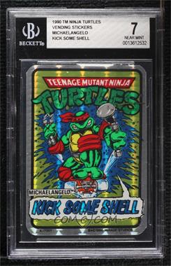 1990 Mirage Teenage Mutant Ninja Turtles Prism Vending Machine Stickers - Vending Machine Prism Stickers #A-7001 - Michaelangelo [BGS 7 NEAR MINT]
