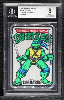 1990 Mirage Teenage Mutant Ninja Turtles Prism Vending Machine Stickers - Vending Machine Prism Stickers #A-7008 - Leonardo [BGS 9 MINT]