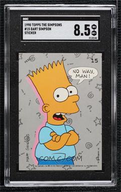 1990 Topps The Simpsons - Stickers #15 - Bart Simpson [SGC 8.5 NM/Mt+]