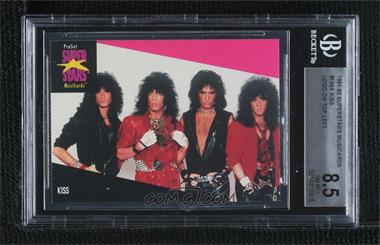 1991-92 Pro Set Super Stars MusiCards - [Base] #196.1 - Kiss (Logo on Top Left) [BGS 8.5 NM‑MT+]