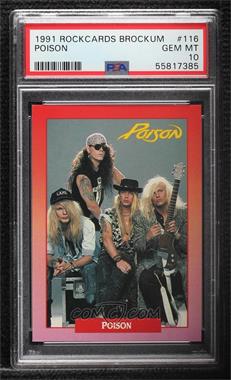 1991 Brockum RockCards - [Base] #116 - Poison [PSA 10 GEM MT]